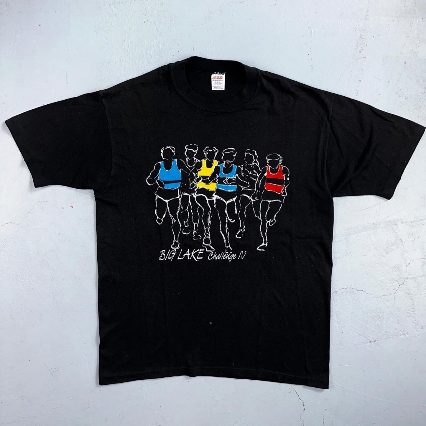 JERZEES Marathon VTG T Shirt Big Lake Challenge Finisher Runner Portland Oregon