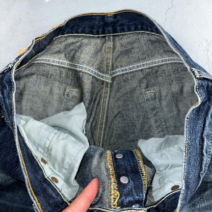 Levis 501 Vintage Y2K XX Straight Leg Jeans Blue Med Wash 34x34 Act 32x28