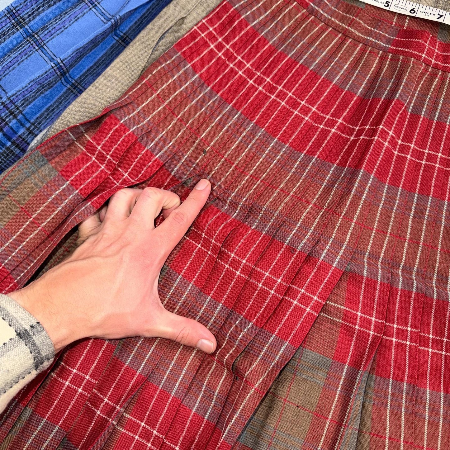Womens Lot Of 4 Vintage Skirts Plaid Preppy School Pleated Wool Tartan Pendleton