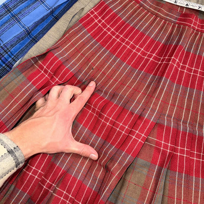 Womens Lot Of 4 Vintage Skirts Plaid Preppy School Pleated Wool Tartan Pendleton