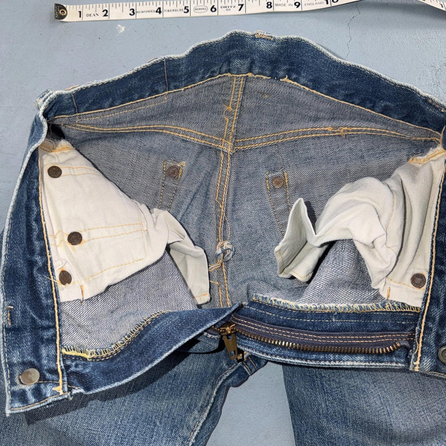 Levis Big E Vintage 50s Redline Hidden Rivets USA 1950s Jeans 503 501 Kids 24x26