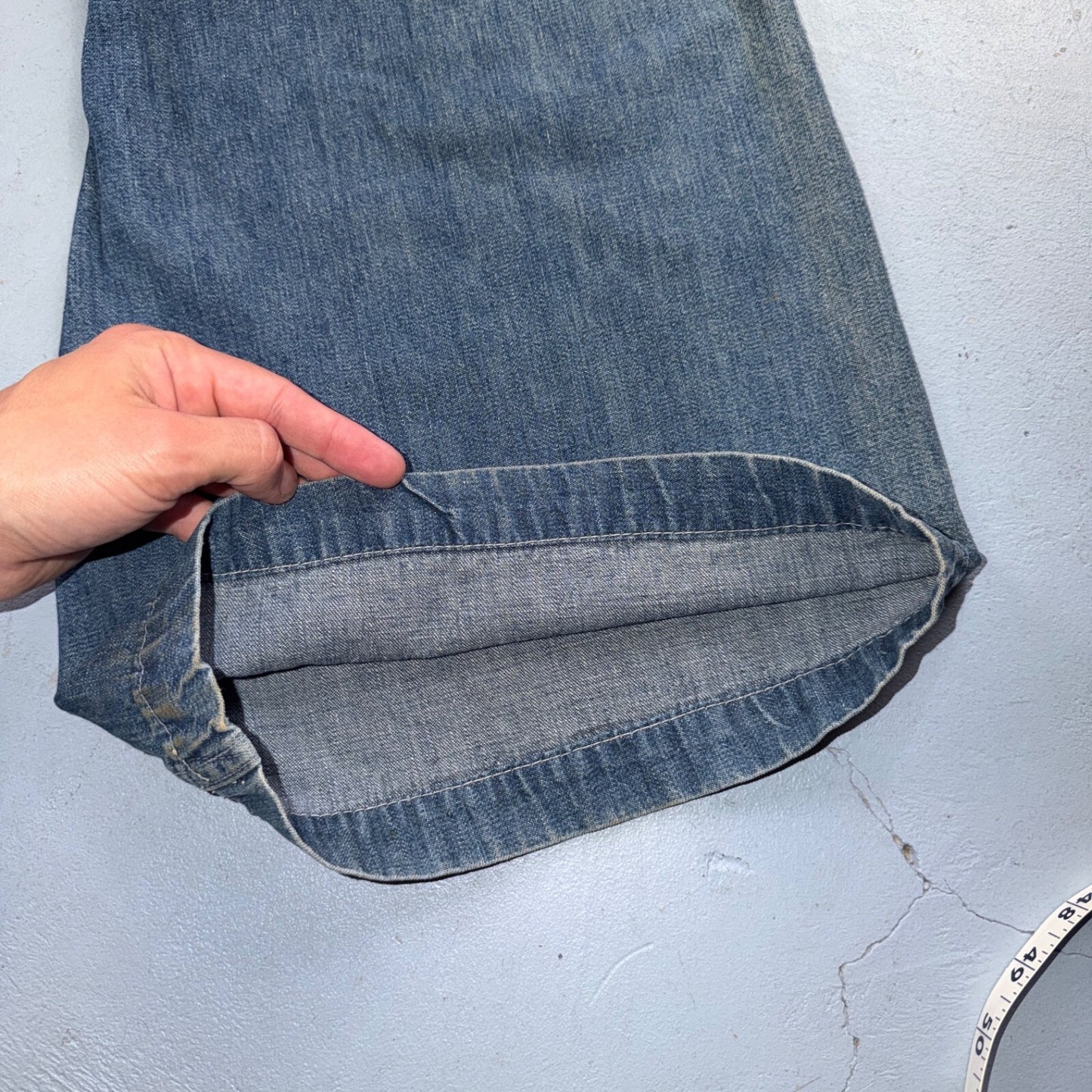 1940s WWII Navy Selvedge Denim Pants Seafarer Uniform Blue Jeans VTG 40s 30x28