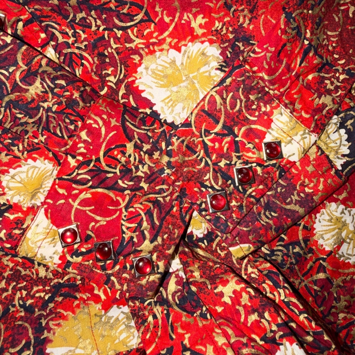 VTG 50s Levis Western Wear Floral Paisley Pearl Snap Button Shirt Rockabilly