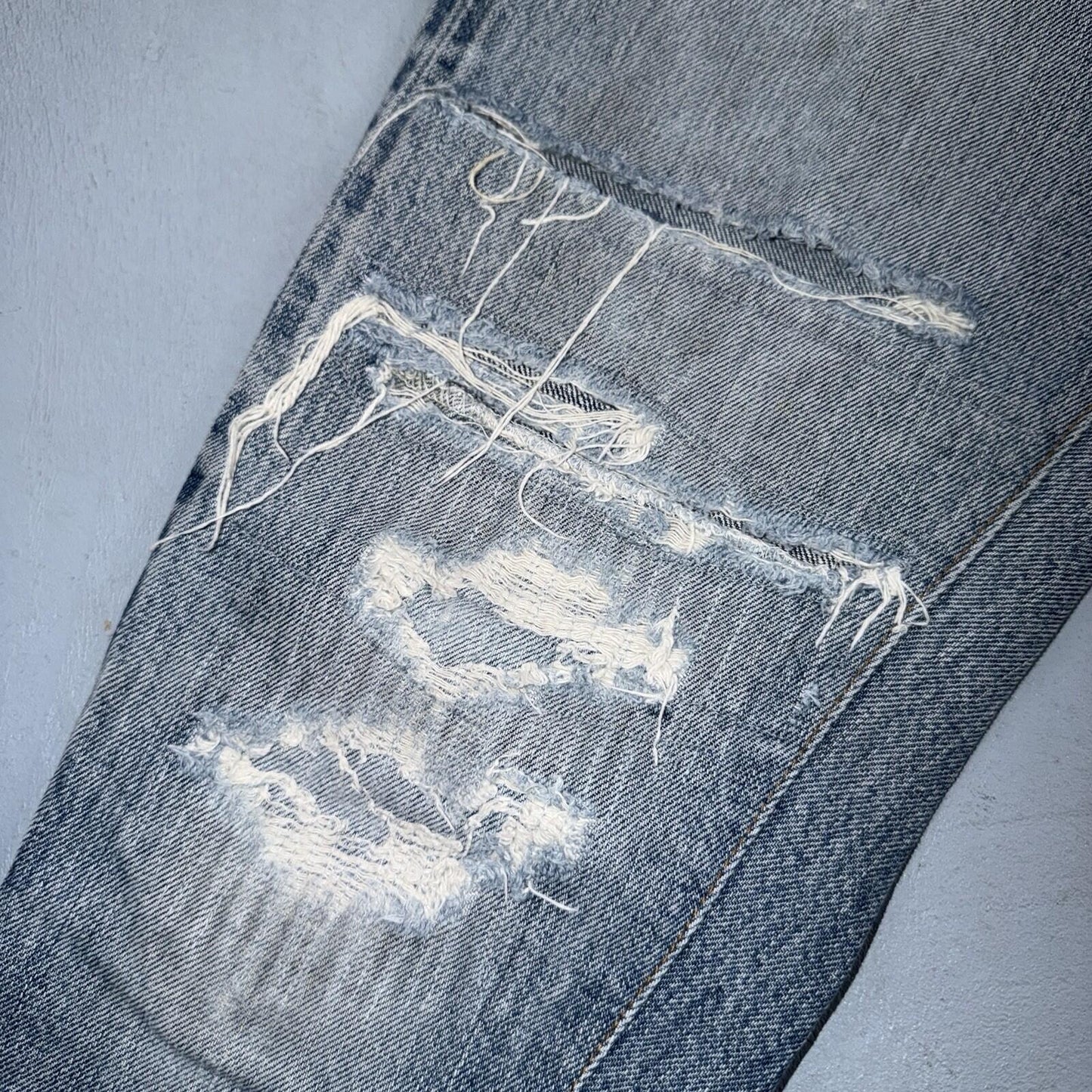 Levis 501 Vintage 70s SS Redline Selvedge USA XX Jeans Light Wash 32x28 Skinny