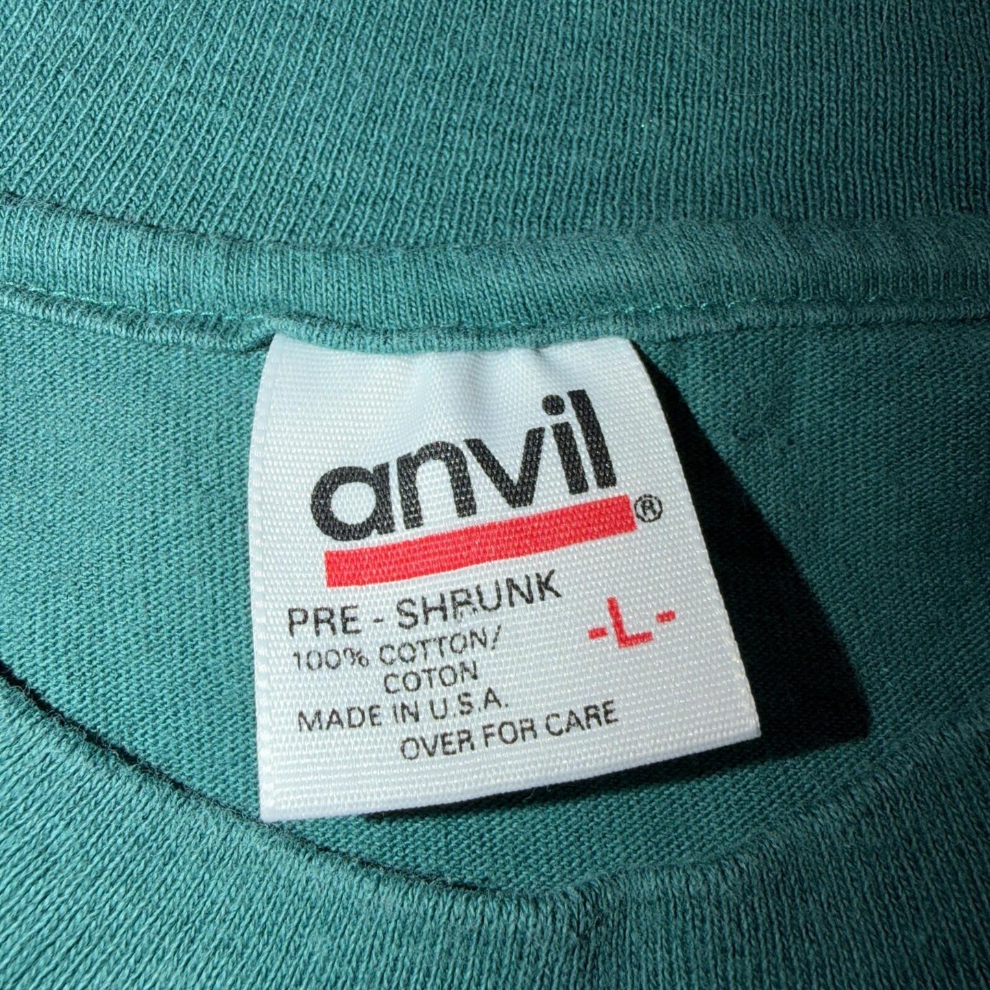 Oregon Anvil 90s VTG T Shirt Single Stitch Green Embroidery USA Trees Mountain