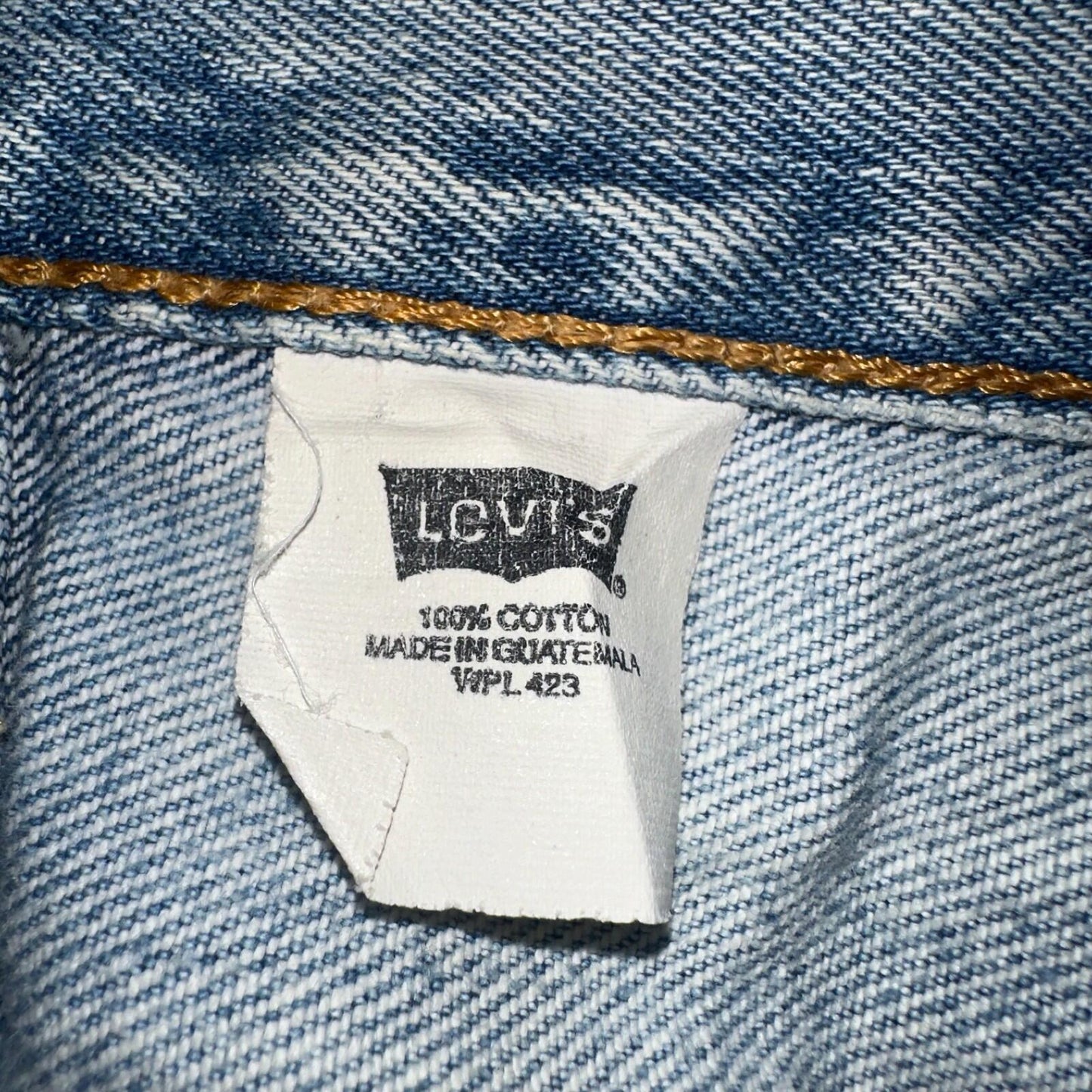 Levis 501 Vintage 90s Mexico Straight Leg Jeans Blue Light Wash 40x30 Act 40x28