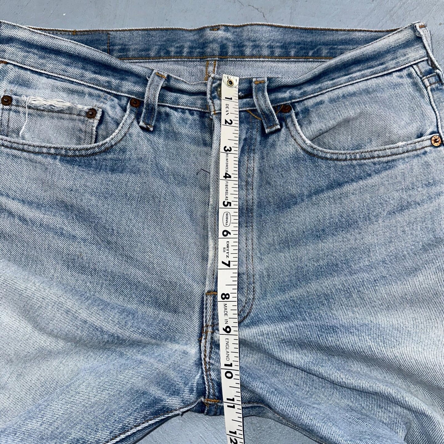 Levis 501 Vintage 80s Redline Selvedge USA XX Jeans Light Wash 524 Act 32x27