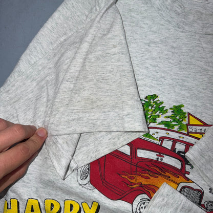 Happy Days Weekend 1996 VTG T Shirt Cars Steel Santiam Folk Art Graphic 90s USA