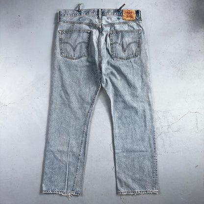 Levis 501 Vintage Y2K XX Straight Leg Jeans 90s Blue Light Wash 38x32 Act 37x30