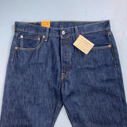 Levis 501 Vintage Y2K Deadstock XX Straight Leg Jeans Black Dark Wash 33x32