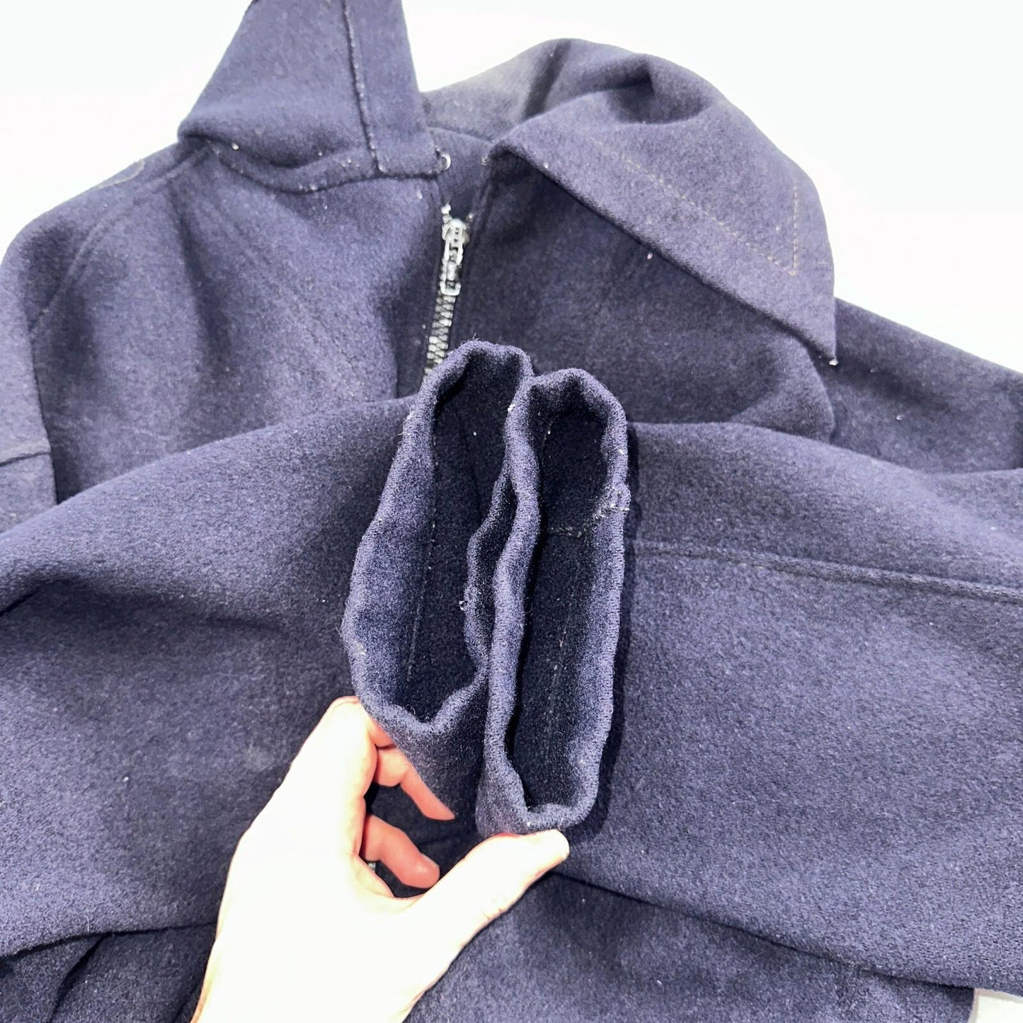 Rare Vintage 60s Blacks Greenock Military Smock Made In France Jacket Wool Navy