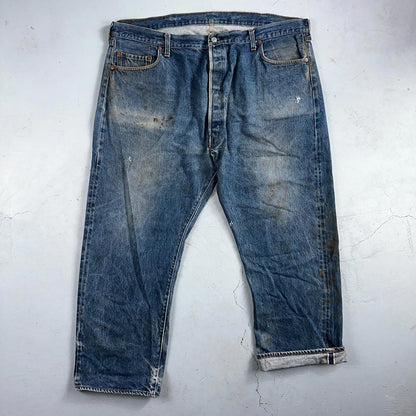 Levis 501 Vintage 80s Redline Selvedge USA XX Jeans Med Wash 48x30 Act 43x27