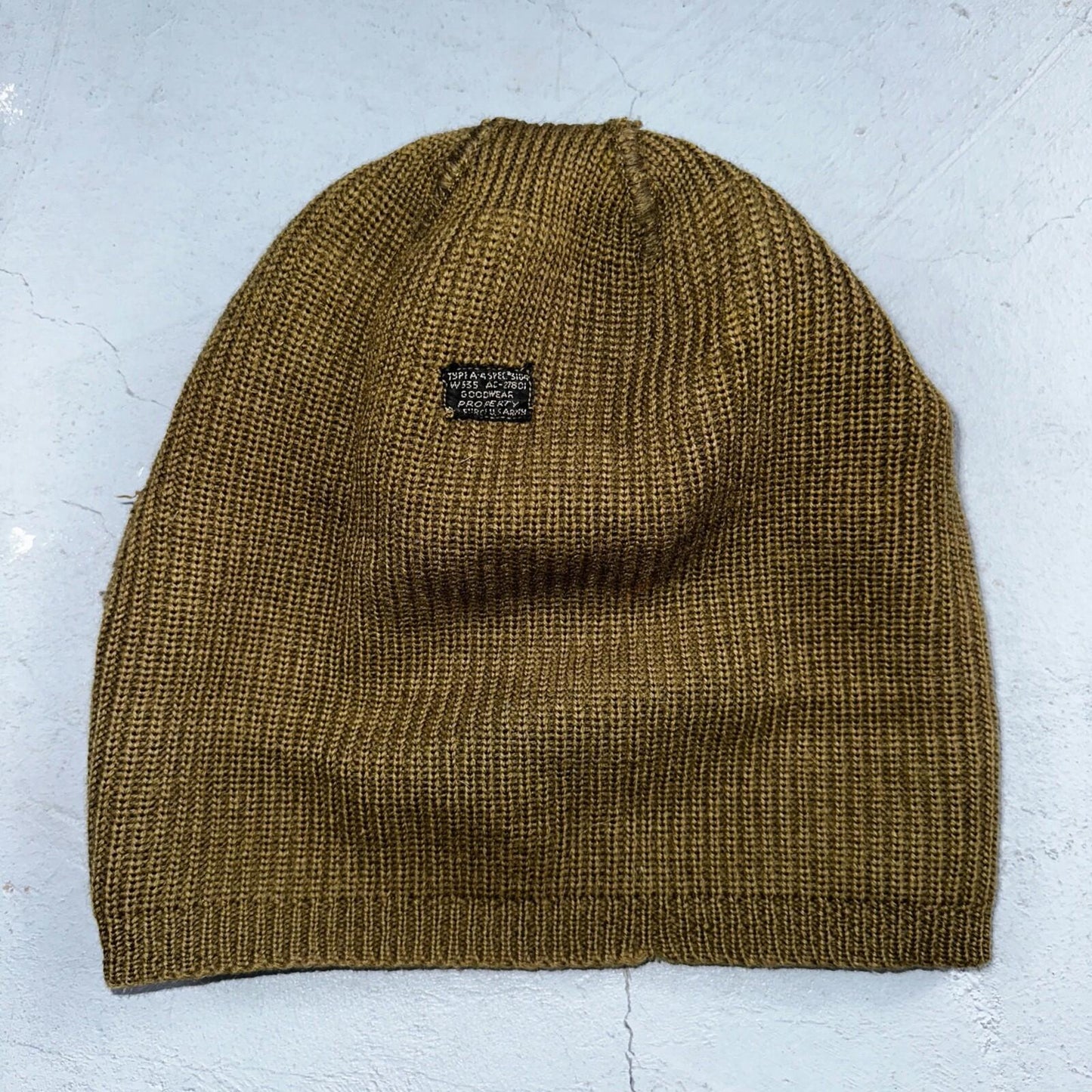 Vintage WWII Watch Cap Hat A-4 Rare Green Air Force Army 40s 50s Military A4 WW2