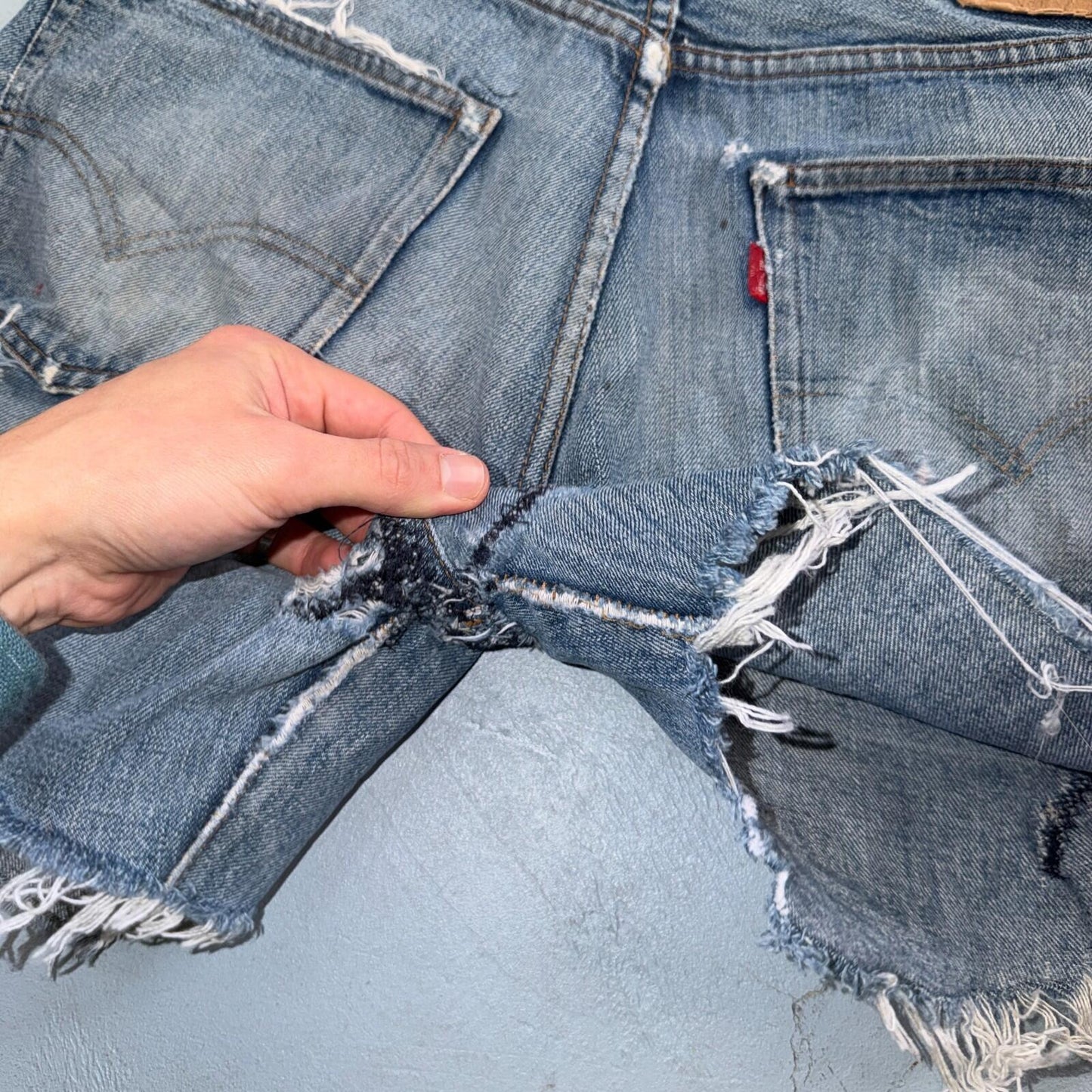 Levis 501 Vintage 70s SS Redline Selvedge USA XX Jeans Light Wash Shorts 31x5