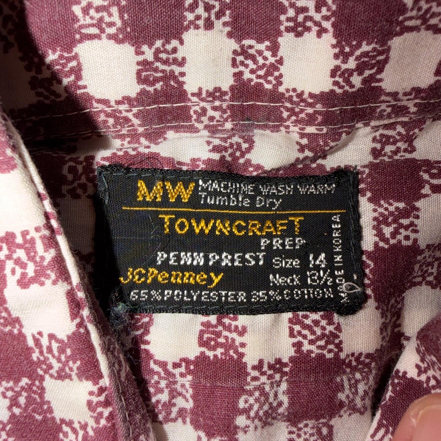 VTG Penneys Boys Button Shirt Size 18 1950s Rockabilly Lot Towncraft 60s Stripes