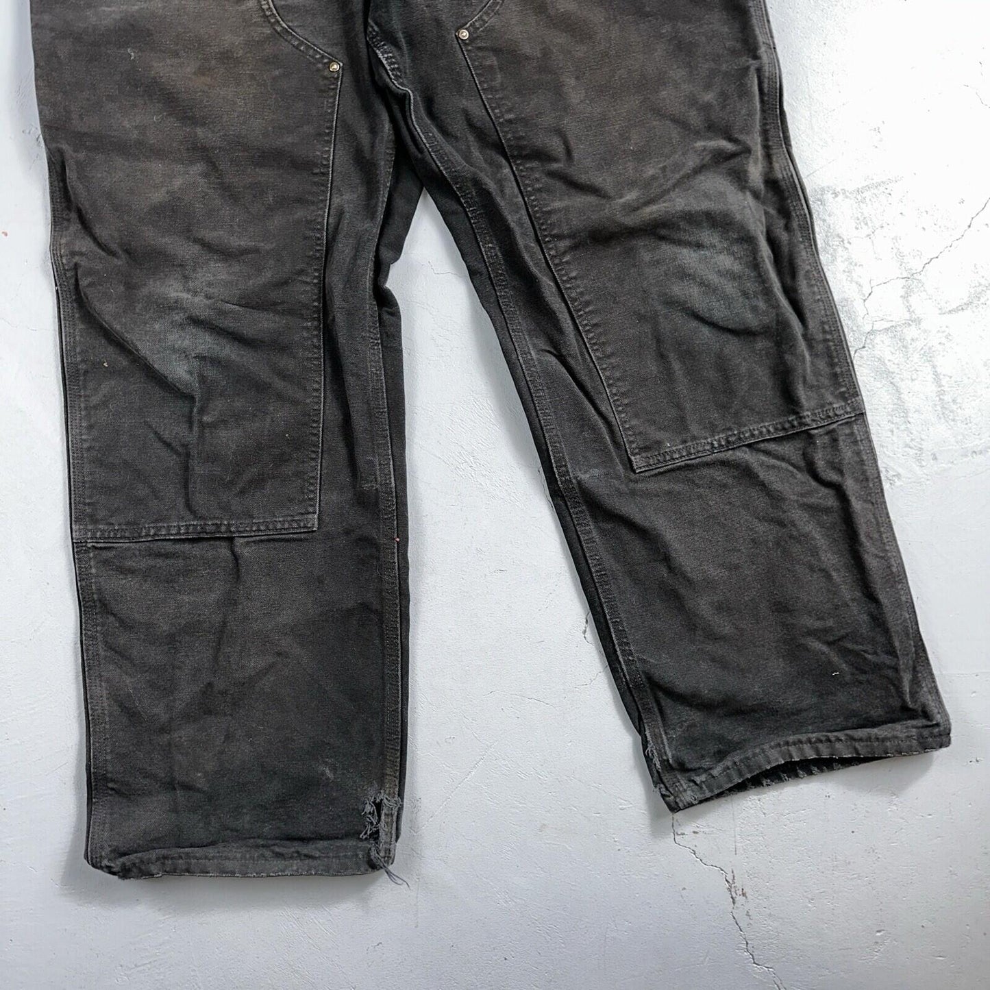 Carhartt VTG Double Knee Carpenter Pants Mexico B01 B136 BLK Black Act 40x32