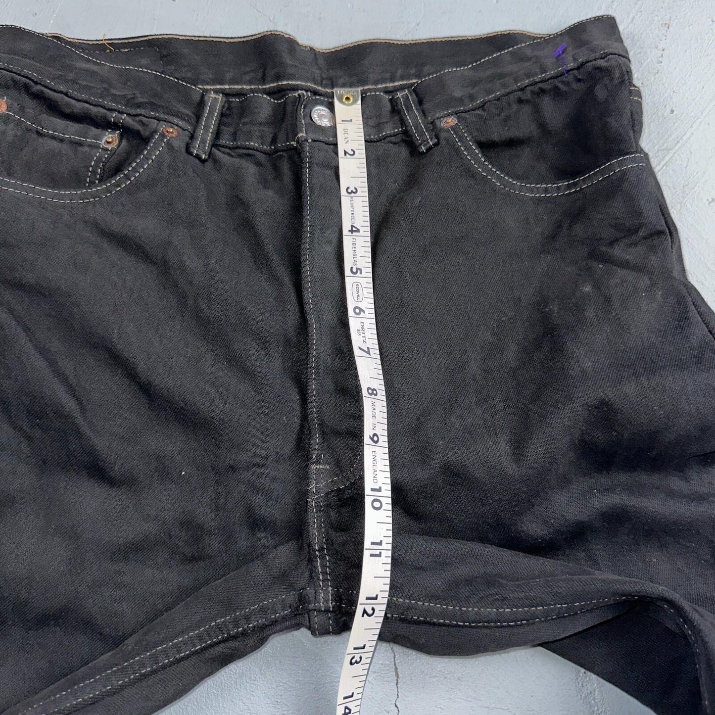 Levis 501 Vintage 90s XX Straight Leg Jeans Black Overdye Wash 36x30 Act 34x29