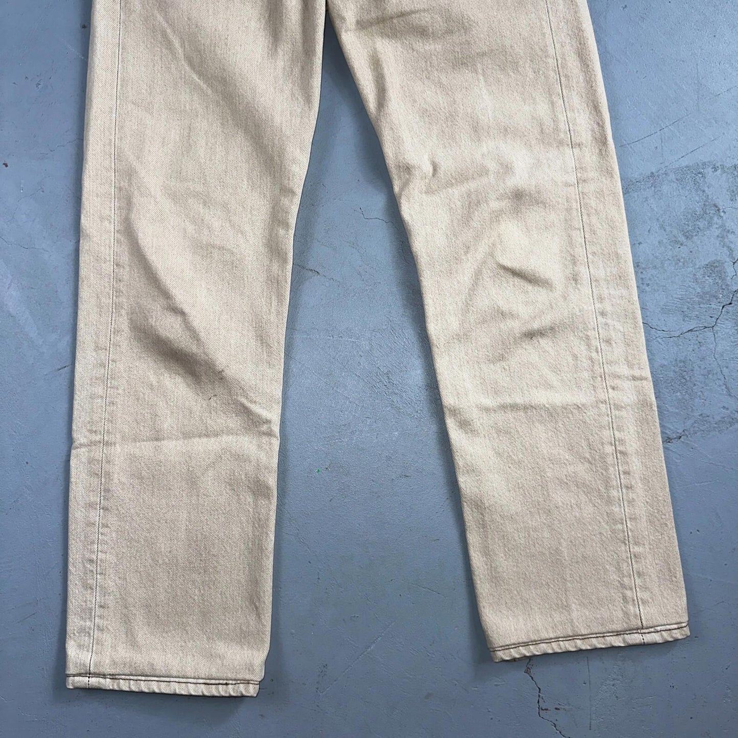Levis 501 Vintage 90s USA XX Straight Leg Jeans Beige Light Wash 30x34 Act 29x29