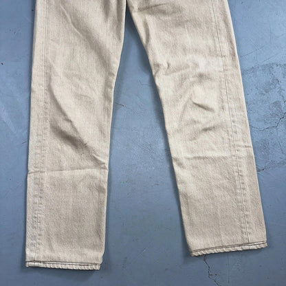 Levis 501 Vintage 90s USA XX Straight Leg Jeans Beige Light Wash 30x34 Act 29x29