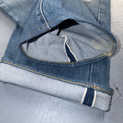 Levis 501 Vintage 80s Redline Selvedge USA XX Jeans Light Wash 34x36 Act 31x27