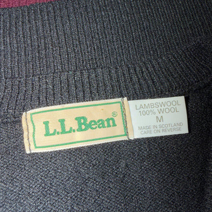 LL Bean Wool V-Neck Sweater Vest Mens Medium 100% Lambswool Knit Lot of 4