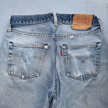 Levis 501 Vintage 80s Redline Selvedge USA XX Jeans Light Wash 31x36 Act 28x30