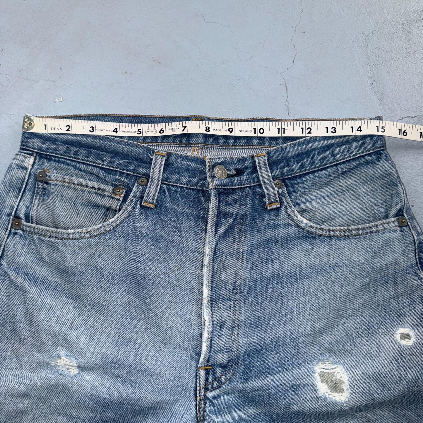 Levis 501 Vintage 80s Redline Selvedge USA XX Jeans Light Wash 33x34 Act 30x30