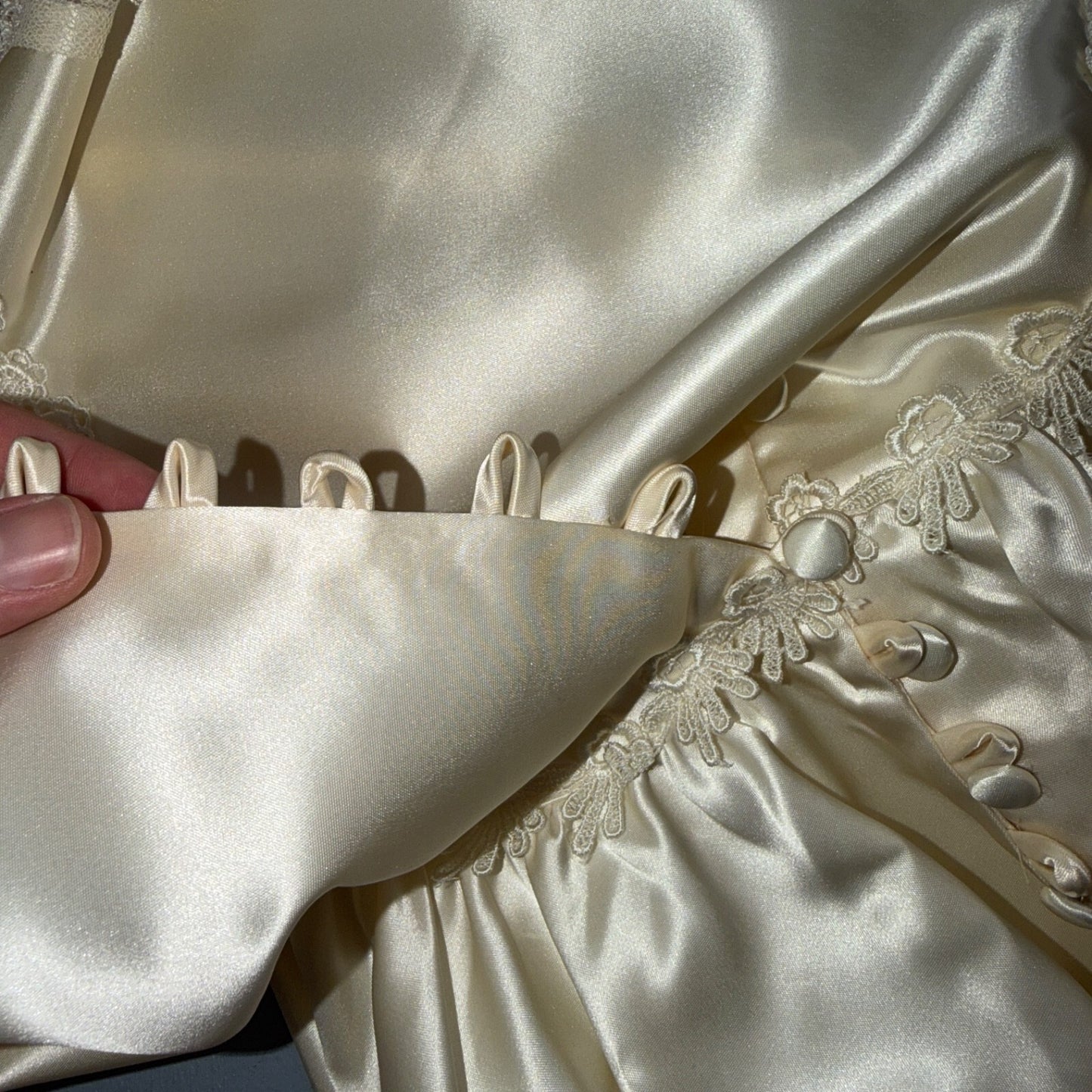 Vintage NWT 1970s GUNNE SAX Lace Prairie Wedding Dress Size 7 Hippie Boho 70s