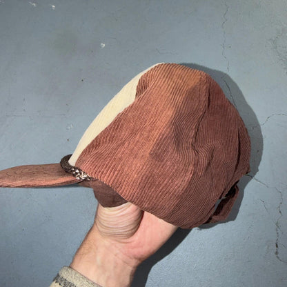 Maverick Country Store Corduroy VTG Hat Baseball Cap Snapback Brown Western Drin