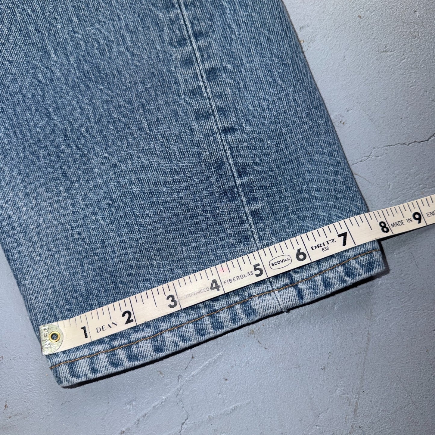Levis 501 Vintage 90s USA XX Straight Leg Jeans Blue Light Wash 33x34 Act 32x32