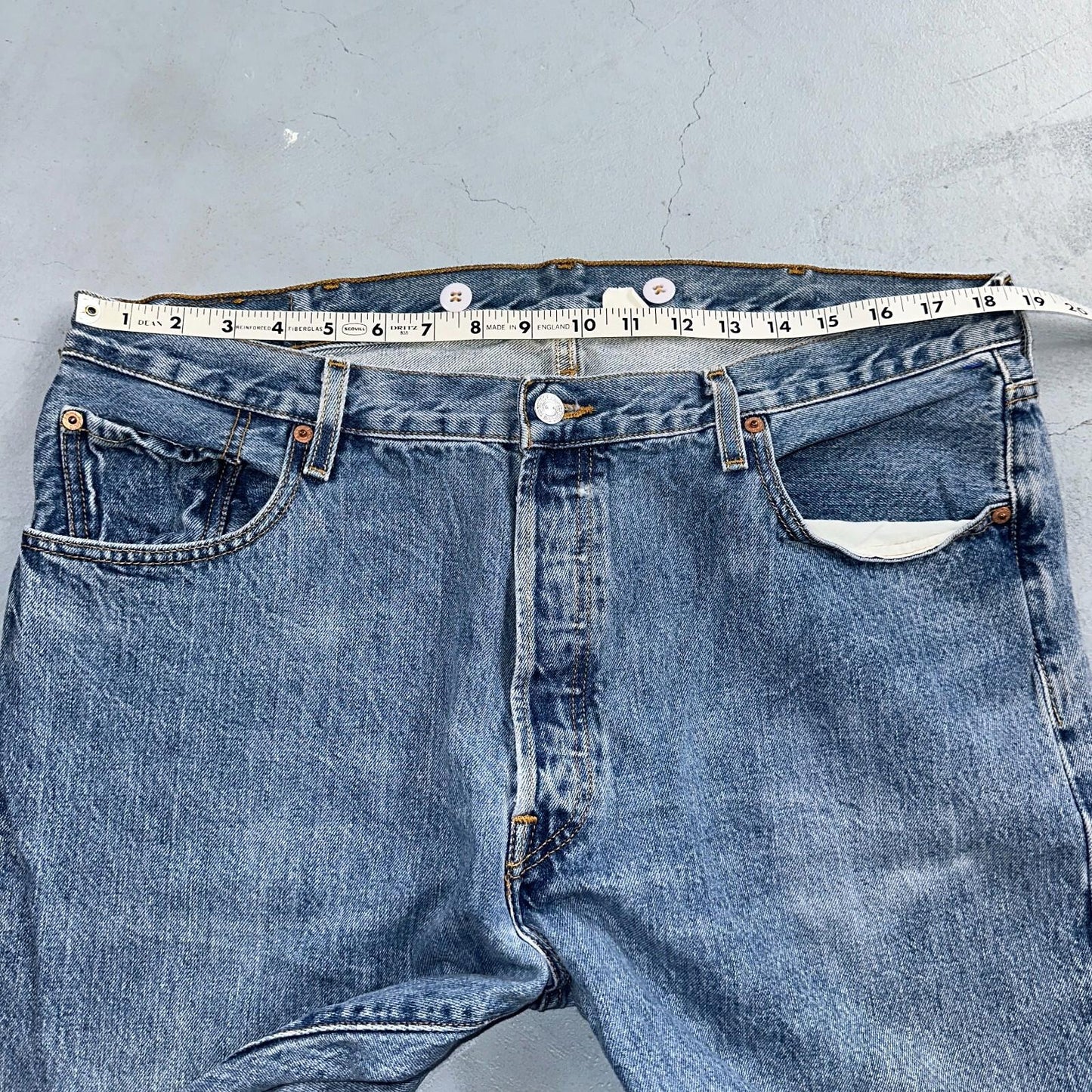 Levis 501 Vintage 90s XX Straight Leg Jeans Y2K Light Wash 40x30 Act 37x30
