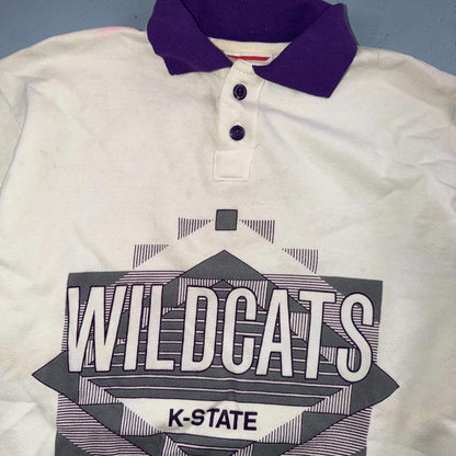 Vintage Kansas State Wildcats Crewneck Sweater Size Large Dodger Polo Rugby