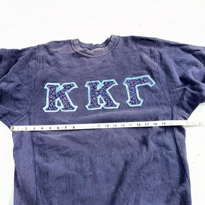 VTG 80s Champion Reverse Weave Crewneck Sweatshirt USA Kappa Gamma College Navy