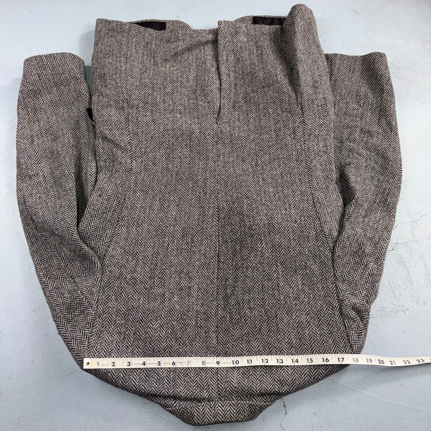 Harris Tweed Stafford Vintage 40 Blazer Gray Herringbone Wool Sport Coat USA