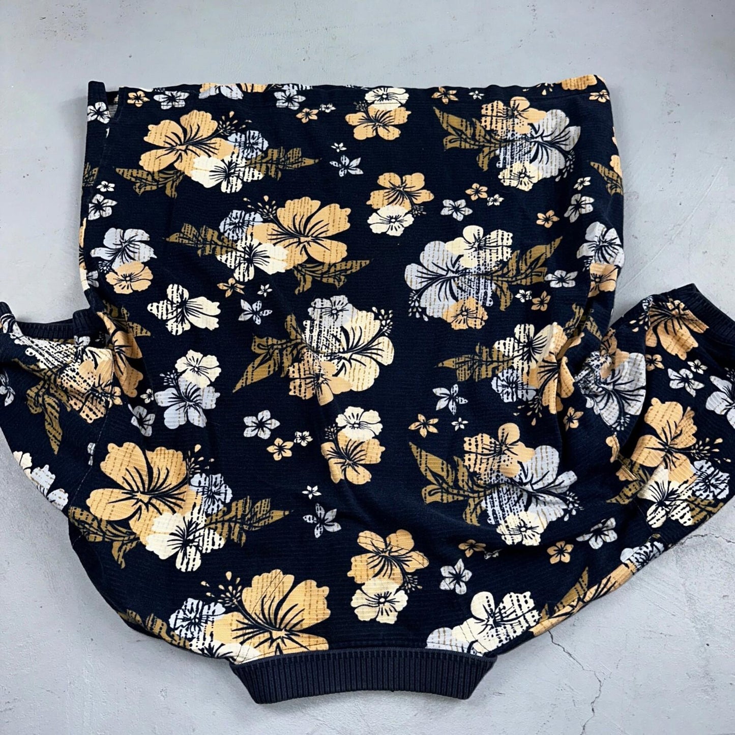 OP Hawaiian Shirt Ocean Pacific Floral Palm Tree Cotton VTG 90s Print Aloha XL
