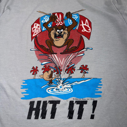 VTG 1986 Taz Tasmanian Devil HIT IT Single Stitch T-Shirt Sz XL Graphic Tee 80s