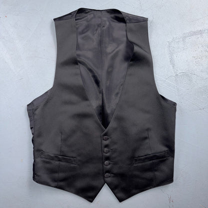 VTG Saint Laurent 43 YSL Mens 3 Pc Tuxedo Suit Paris Black W38 1970s 70s Wool Bl