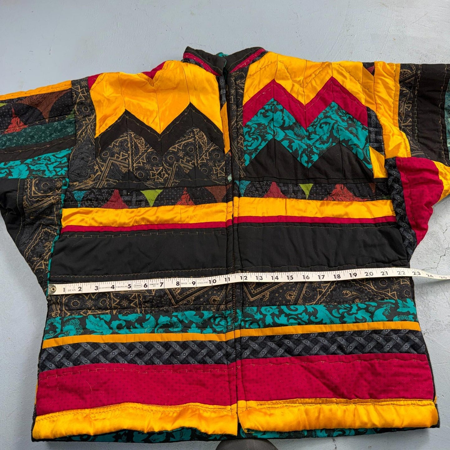 Hand Made Fashion 60s 70s Talon Vintage Ski Jacket Crazy Patterns One of a Kind