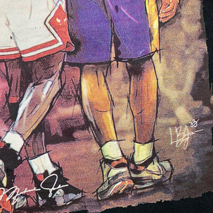 Legends Kobe Lebron Micheal Jordan Vintage T Shirt Friends Basketball Rap Sports