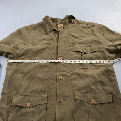 Tommy Bahama VTG 100% Silk Rayon Woven Sport Shirt Jacket XL Green Very Rare 90s