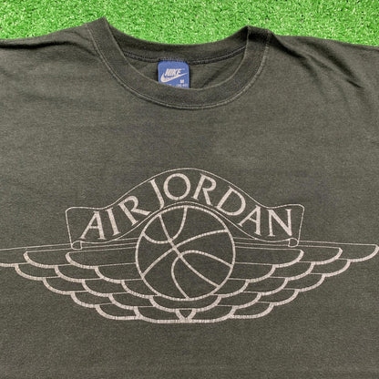 1987 Jordan Wings Vintage Nike T Shirt USA Rare Chicago 1985 1 Bred OG Promo