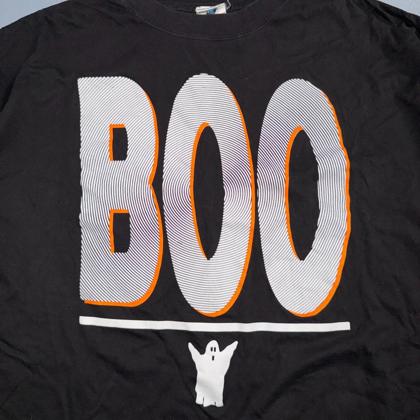 Halloween BOO VTG T Shirt Y2K Glow In Dark Text Spooky Ghost Cute Costume