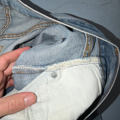 Levis 501 Vintage 80s Redline Selvedge USA XX Jeans Light Wash 36x34 Act 33x30
