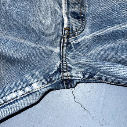 Levis 501 Vintage 90s USA XX Straight Leg Jeans Blue Light Wash 38x36 Act 34x31