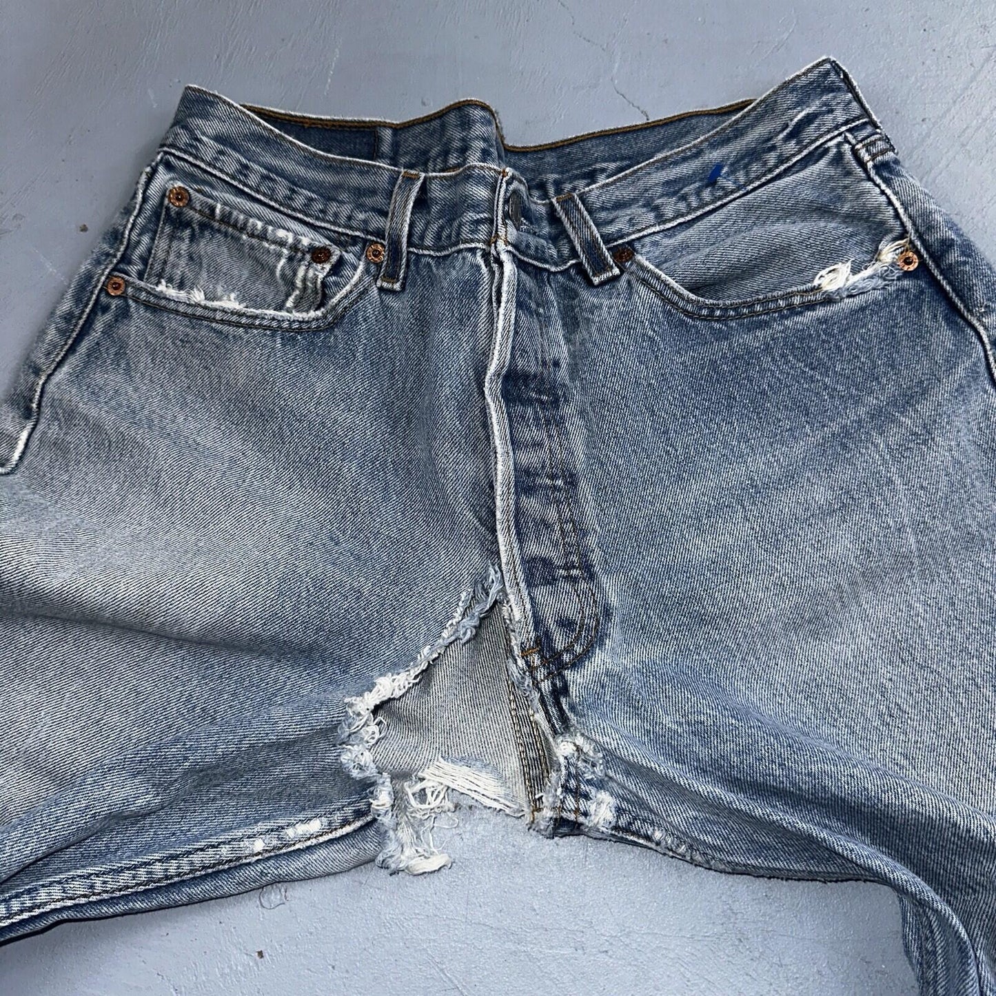 Levis 501 Vintage 90s Mexico Straight Leg Jeans 34x36 Y2K Light Wash Act 31x31