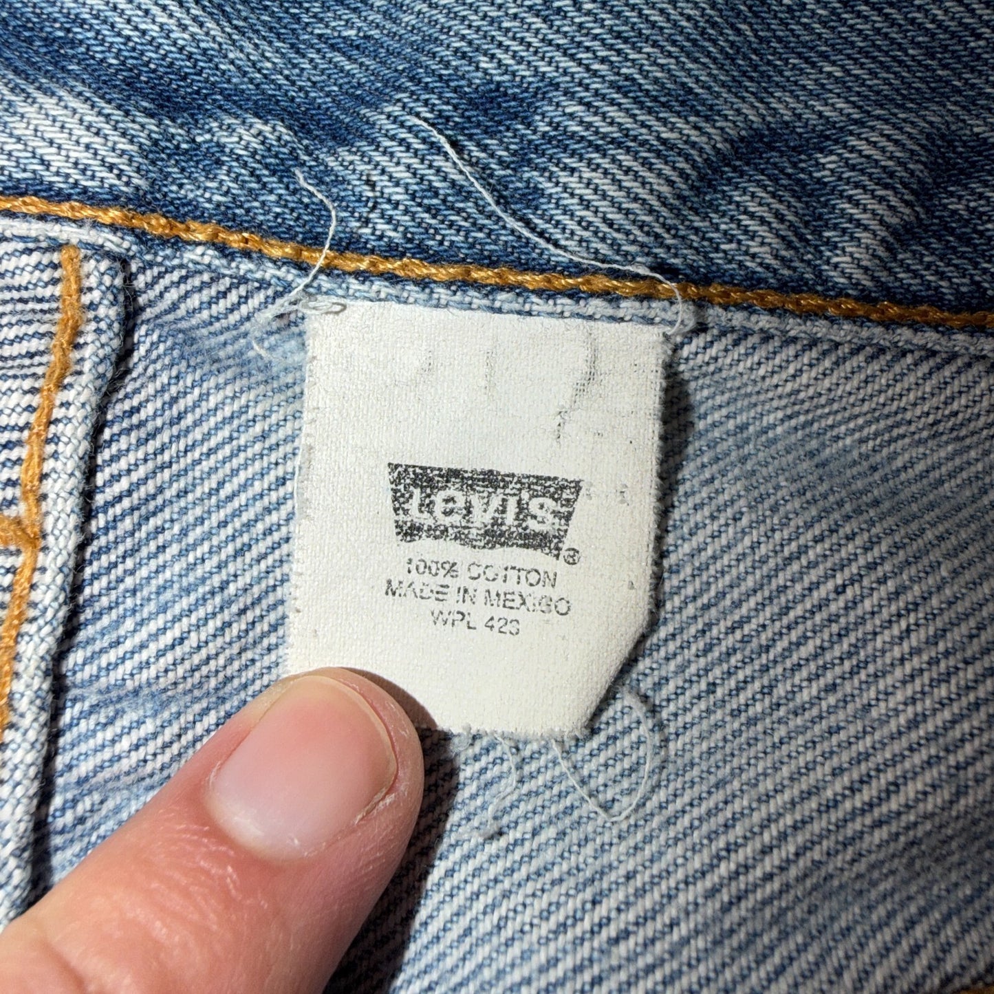 Levis 501 Vintage 90s Y2K XX Straight Leg Jeans Blue Light Wash 36x34 Act 33x30