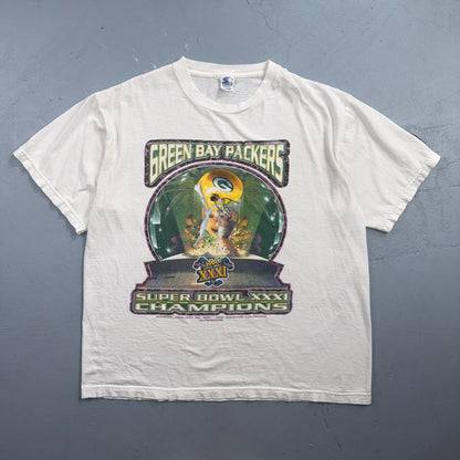 Vintage 1997 Green Bay Packers Super Bowl XXXI Champions T Shirt NFL Starter
