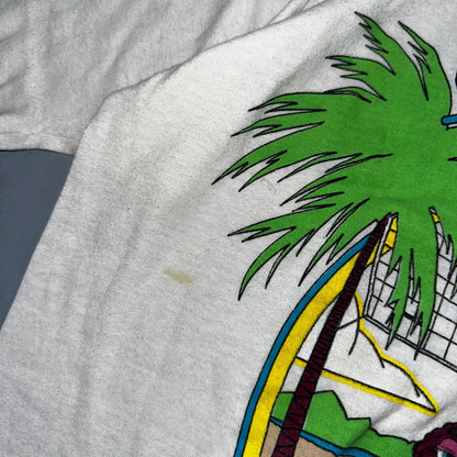 1988 The California Raisins VTG T Shirt Beach Party Volleyball Palm Trees 80s