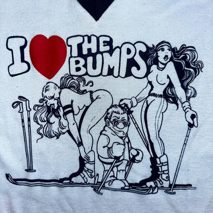 Peanut Butter Fashions 1970s VTG T Shirt I Love The Bumps Rare Funny Graphic Ski