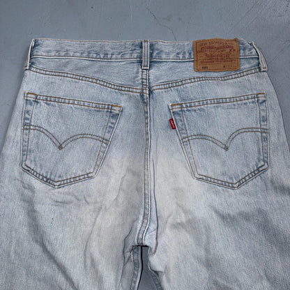 Levis 501 Vintage Y2K 90s XX Straight Leg Jeans Blue Light Wash 33x36 Act 31x32